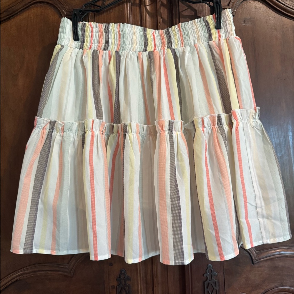 L'ATISTE Pink and Gray Bubble Mini Skirt